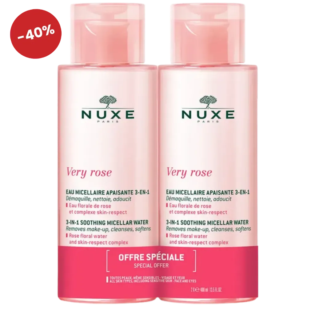 [3264680024887] Nuxe VERY ROSE Eau Micellaire démaquillante 2X400ml