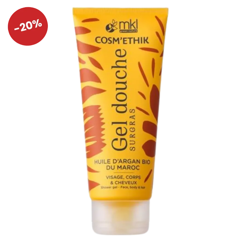 [4703476] COSM'ETHIK Gel douche Huile Argan bio Maroc 200 ml